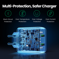 Ugreen ładowarka USB szybkie ładowanie 3.0 36W szybka ładowarka Adapter QC3.0 ładowarki do telefonów komórkowych dla iPhone Samsung Xiaomi Redmi ładowarka 5